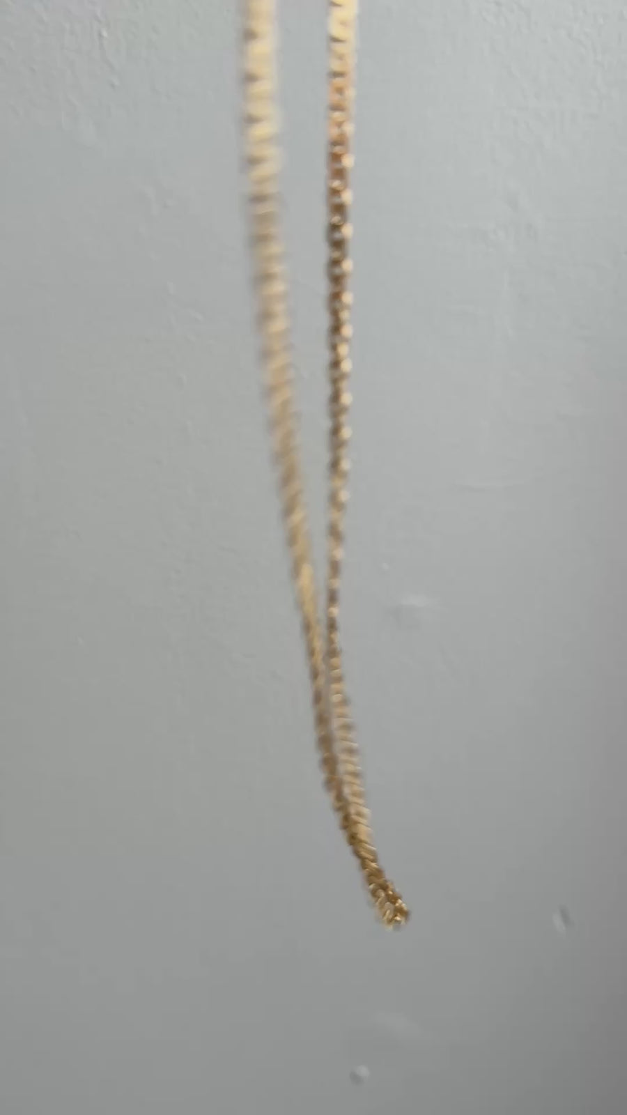 Long 18k Gold Vintage Virola Link Necklace - 21.8 inch length