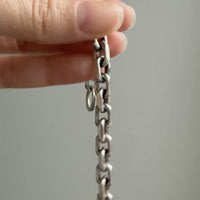 1960-1973 Robert Valentin Olsen - Chunky Silver Biker Link Bracelet with Toggle Clasp - 8.6 inch length