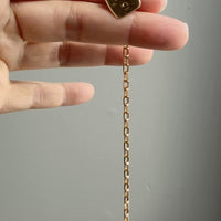 Swedish Vintage Watch Chain - Bracelet or Necklace extender in 18k gold - 7.6 inch adjustable length