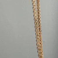 1960s era Graduated Star Link Necklace in 18k gold - 18 inch length