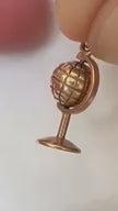 18k Gold Vintage Articulated Globe - Charm or Pendant