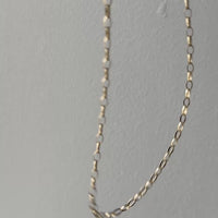 9k Gold English Oval Link Necklace - 17.75 inch length