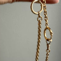 Vintage Swedish 18k Gold Biker Link Watch Chain Necklace – 20.9 Inch Length