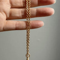 Antique Rolo Link Watch Chain - bracelet or necklace extender in 18k gold - 12 inch length
