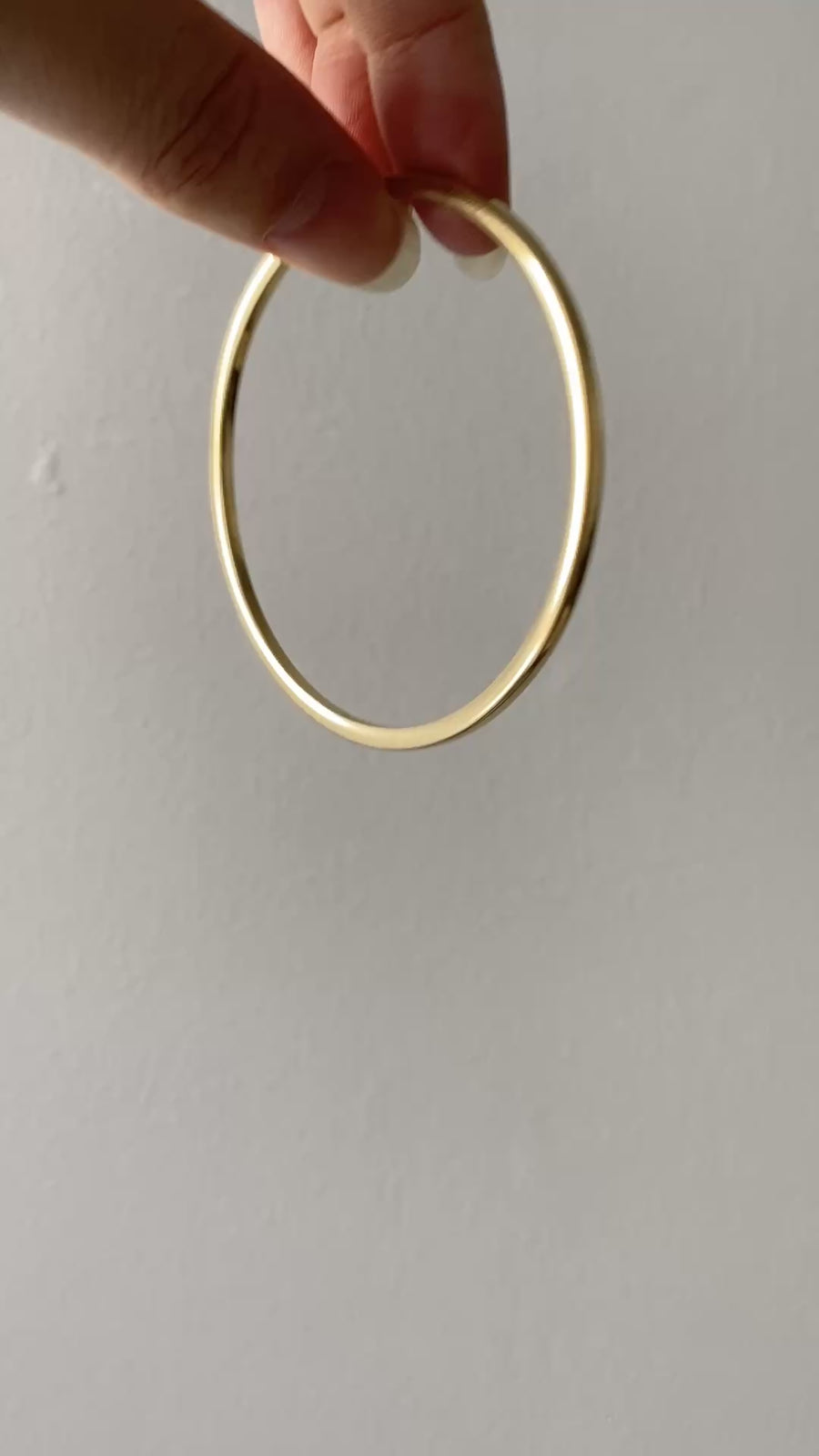 Vintage Scandinavian 14k solid gold bangle 1967-1973 - 8 inch interior circumference
