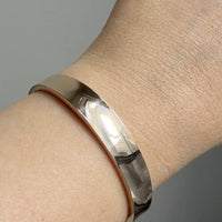 1960s era Vintage Danish 14k Gold Hinged Bangle Bracelet – 7 inch Interior Circumference