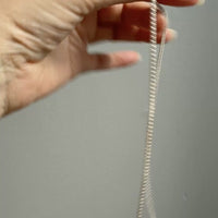 Silver Handmade Open Foxtail Link Necklace - 20 inch length