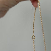 Antique Swedish 18k Gold Oval Link Watch Chain Necklace – 17.25 Inch Length