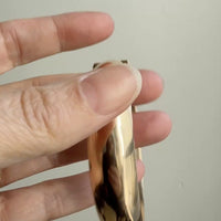 BEAUTIFUL! 1966 Finnish Vintage Round Wide Hinged Bangle 14k Gold- 7.3 inch interior circumference