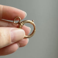 14k Gold Antique English Large Bolt Clasp - Excellent for your Pendants/Charms