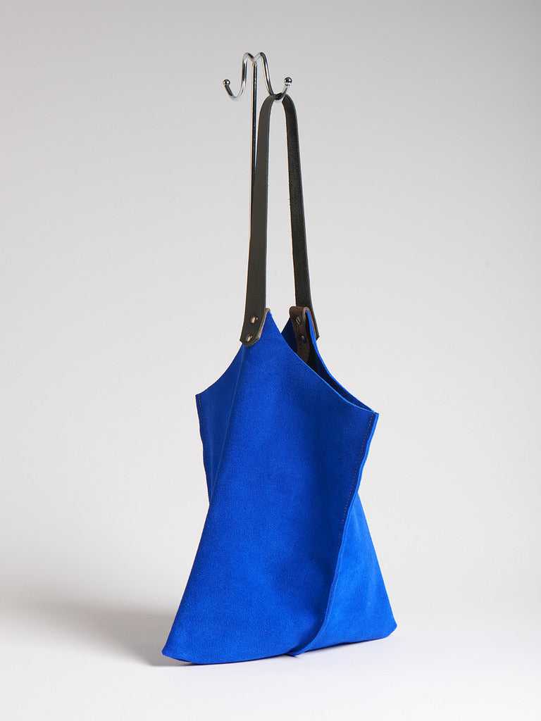 Wedge bag -  Electric blue suede