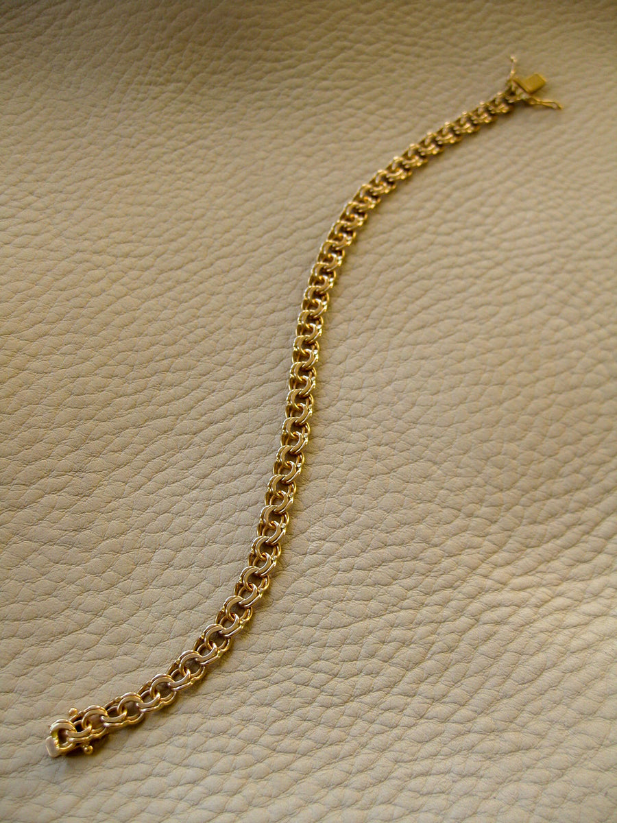 Beautiful 18k double-link solid gold bracelet - Stockholm, Sweden