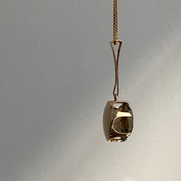 Vintage 14k Finnish pendant with large smoky quartz stone. By Elis Kauppi