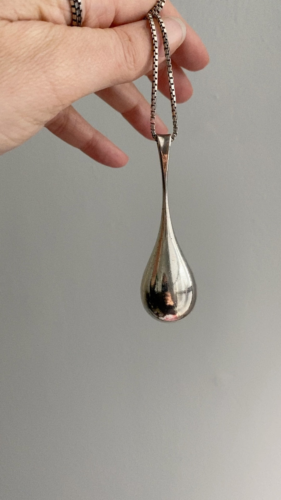 1973 Sterling Silver droplet pendant necklace - Falköping, Sweden