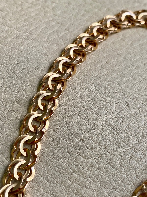 1978 Unique 18k double-link solid gold bracelet - Saltsjö-Boo, Sweden