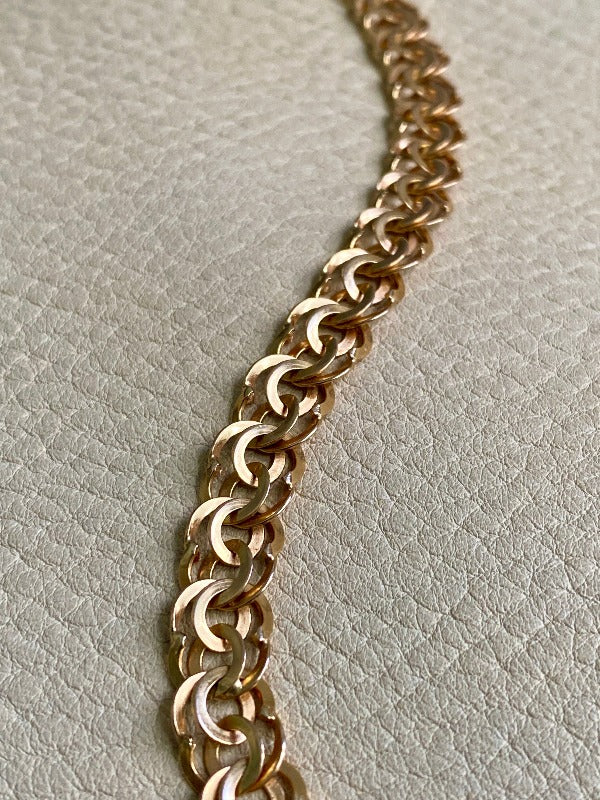 1978 Unique 18k double-link solid gold bracelet - Saltsjö-Boo, Sweden