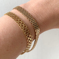 1959 Slinky brick link 18k solid gold bracelet