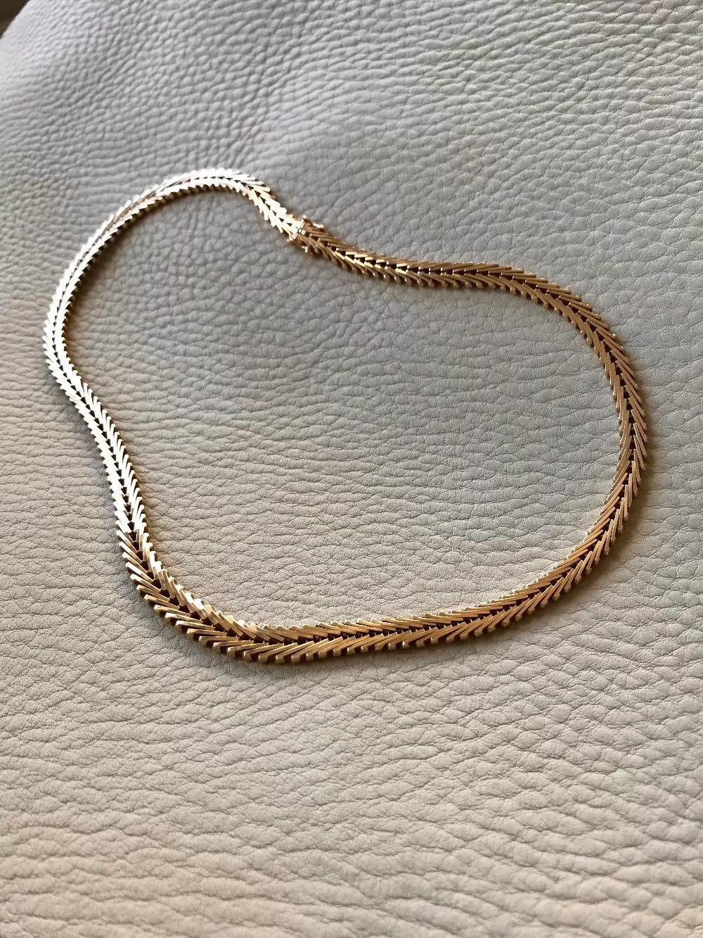 vintage 18k gold geneva link necklace