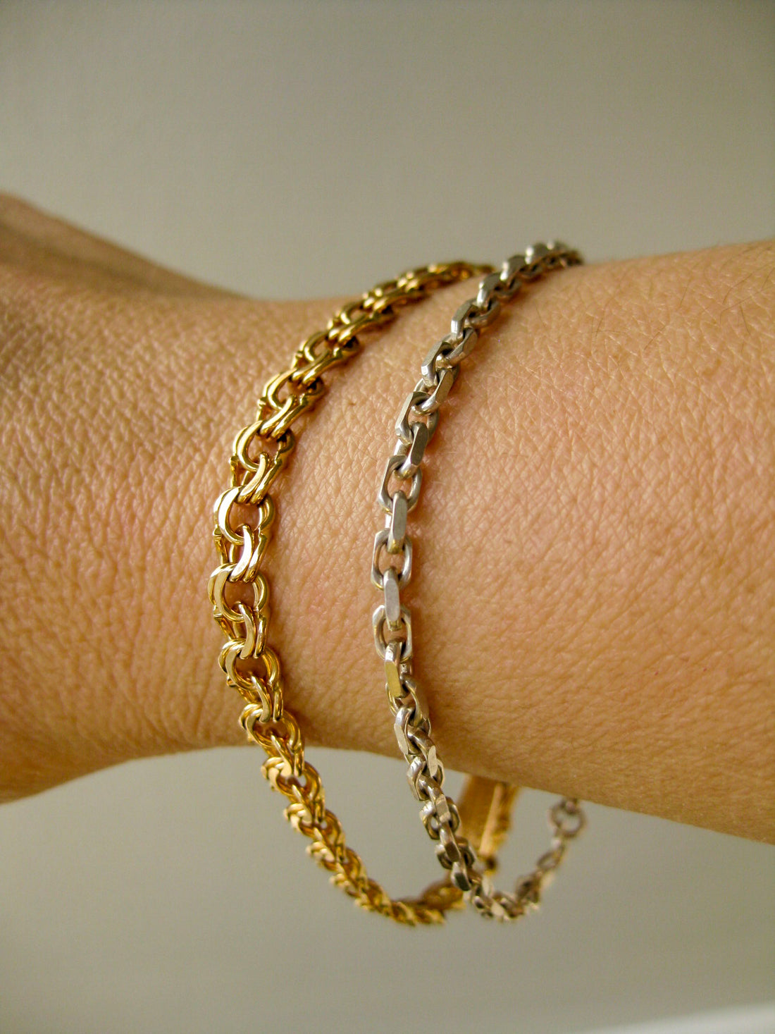 Beautiful 18k double-link solid gold bracelet - Stockholm, Sweden