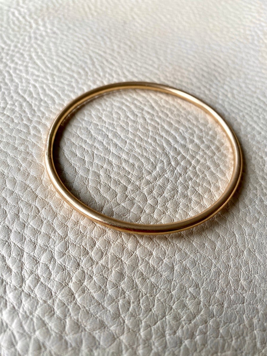 Scandinavian vintage 14k Gold tubular bangle