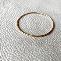 Danish vintage 14k Gold solid oval bangle 1957-1967
