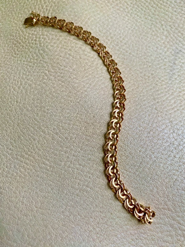 1978 Unique 18k double-link solid gold bracelet - Saltsjö-Boo, Sweden