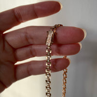 1980 Cleopatra link 14k solid rose gold necklace - Finland