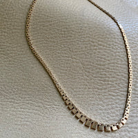 1932-1982 Danish 14k gold necklace - Cleopatra brick link by SV Glymers