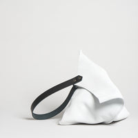 Wedge bag -  Dove white suede