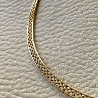 Vintage Danish 14k gold Geneva link necklace variation 15.75 inch length