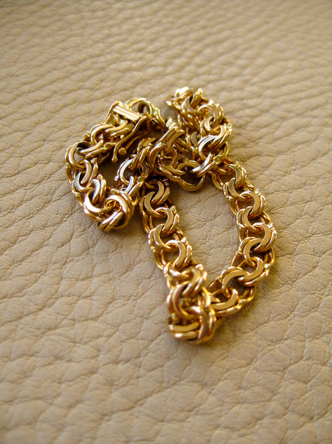 Beautiful 18k double-link solid gold bracelet - Stockholm, Sweden
