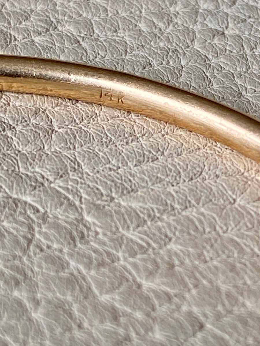 Scandinavian vintage 14k Gold tubular bangle