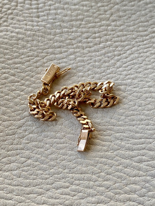 1962 swedish vintage 18k gold link bracelet size 7.25