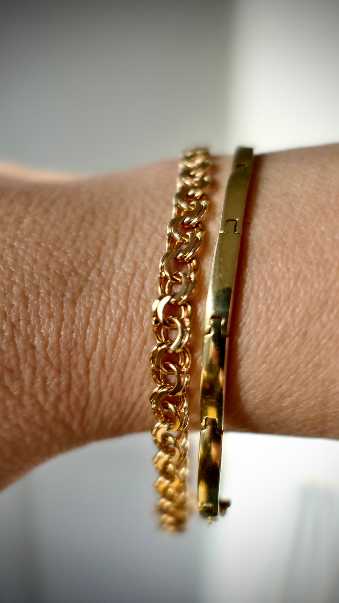 Beautiful 18k double-link solid gold bracelet - Stockholm, Sweden