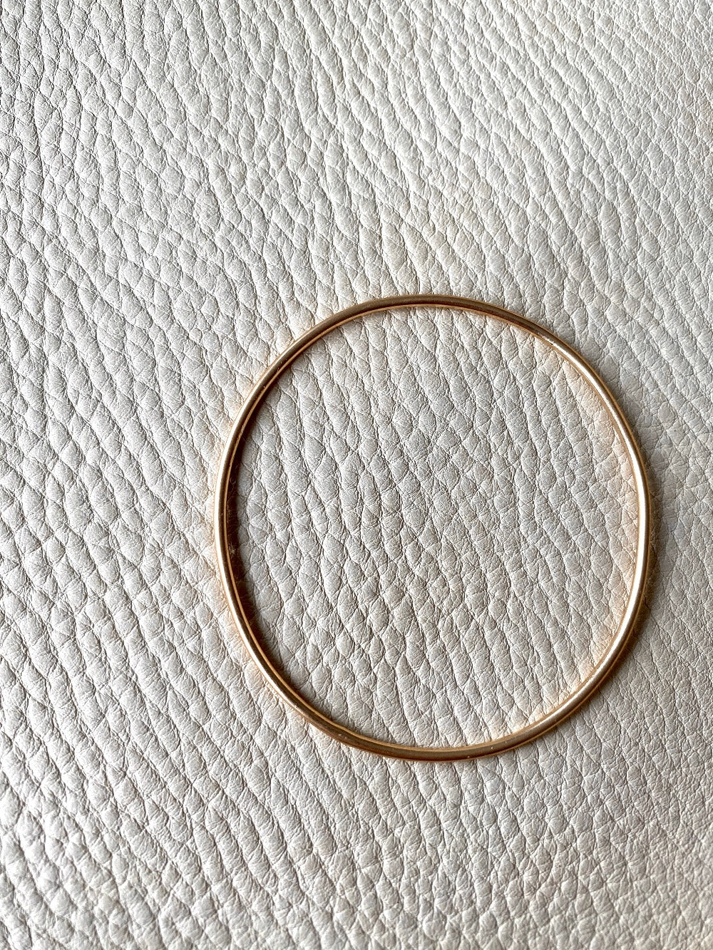 Danish vintage 14k Gold solid oval bangle 1957-1967