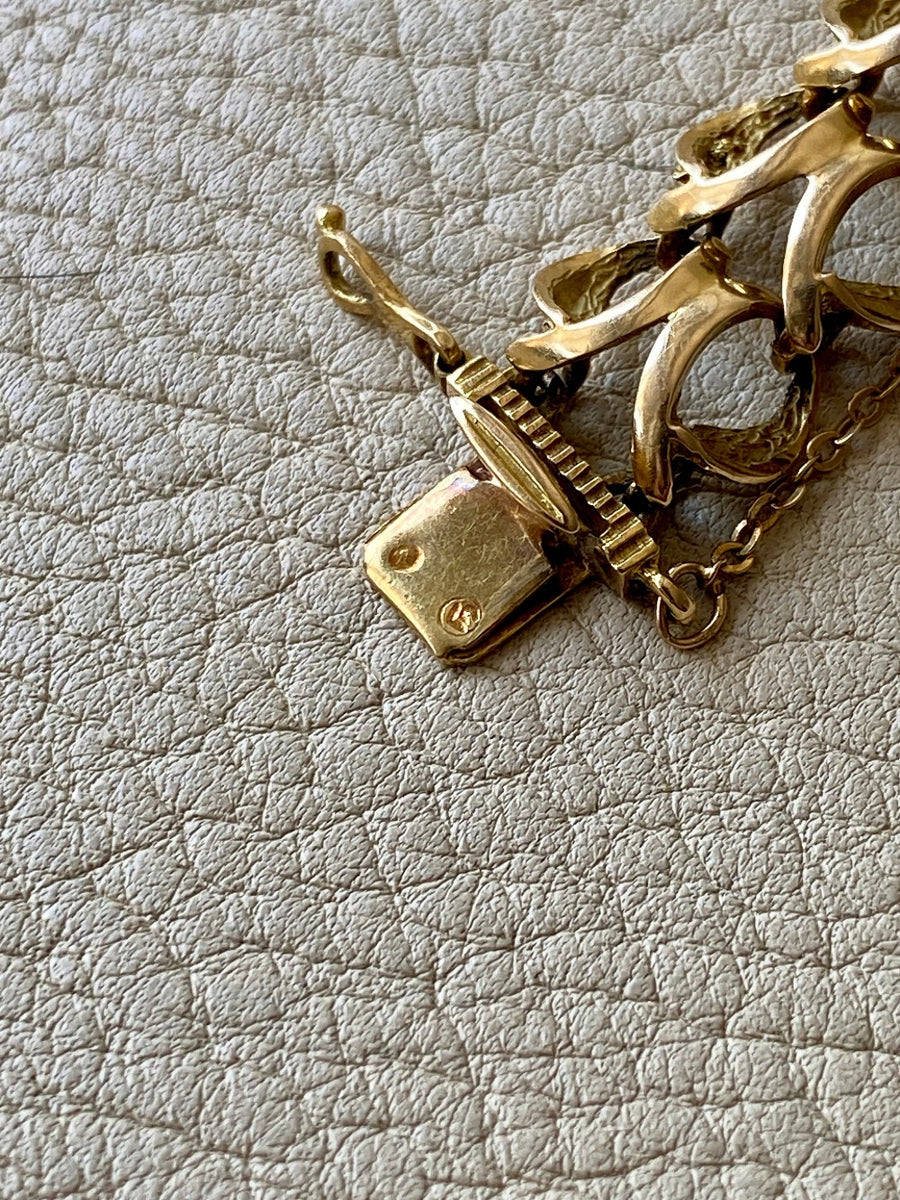 18k gold link bracelet vintage