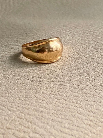 Swedish vintage 1976 cigar band ring in solid 18k gold - ring size 7.75