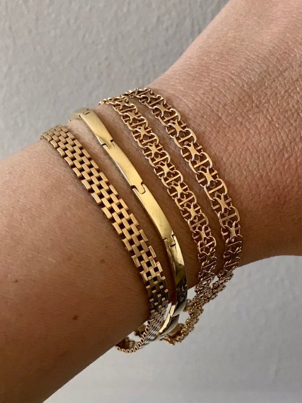 Mattias Bebinni - 18k gold bracelet x-link with bars