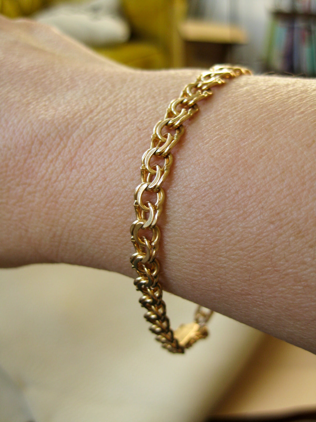 Beautiful 18k double-link solid gold bracelet - Stockholm, Sweden