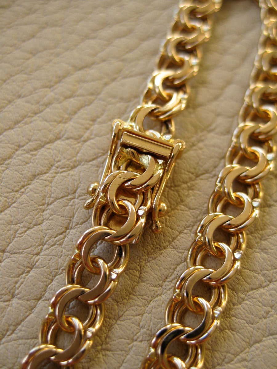 Beautiful 18k double-link solid gold bracelet - Stockholm, Sweden