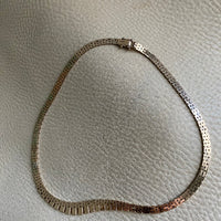 Stunning 14k gold Danish vintage brick link necklace