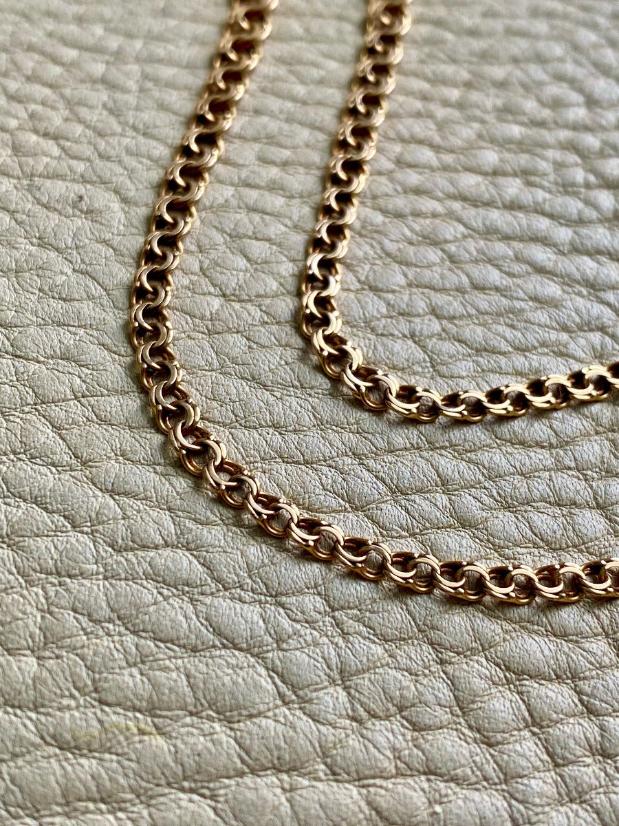 18k gold swedish vintage bismarck link necklace