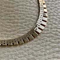 Stunning 14k gold Danish vintage brick link necklace