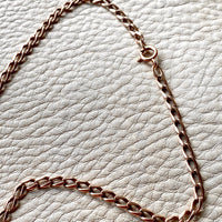 Rose gold vintage curb link necklace 19 inch length