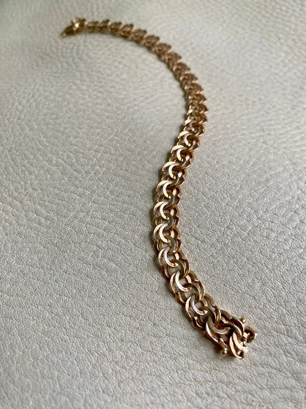 1978 Unique 18k double-link solid gold bracelet - Saltsjö-Boo, Sweden