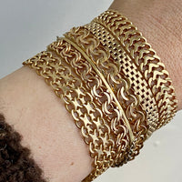 Gorgeous 1968 x-link 18k solid gold bracelet - Hägersten, Sweden - 7.5 inch length