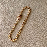 Vintage Swedish 18k gold bracelet x-link with bars - Köping, Sweden