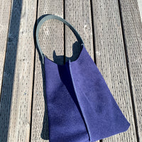 Wedge bag -  Lapis blue suede