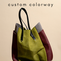 Design your own CUSTOM colorway with Jill - Brev carryall leather bag