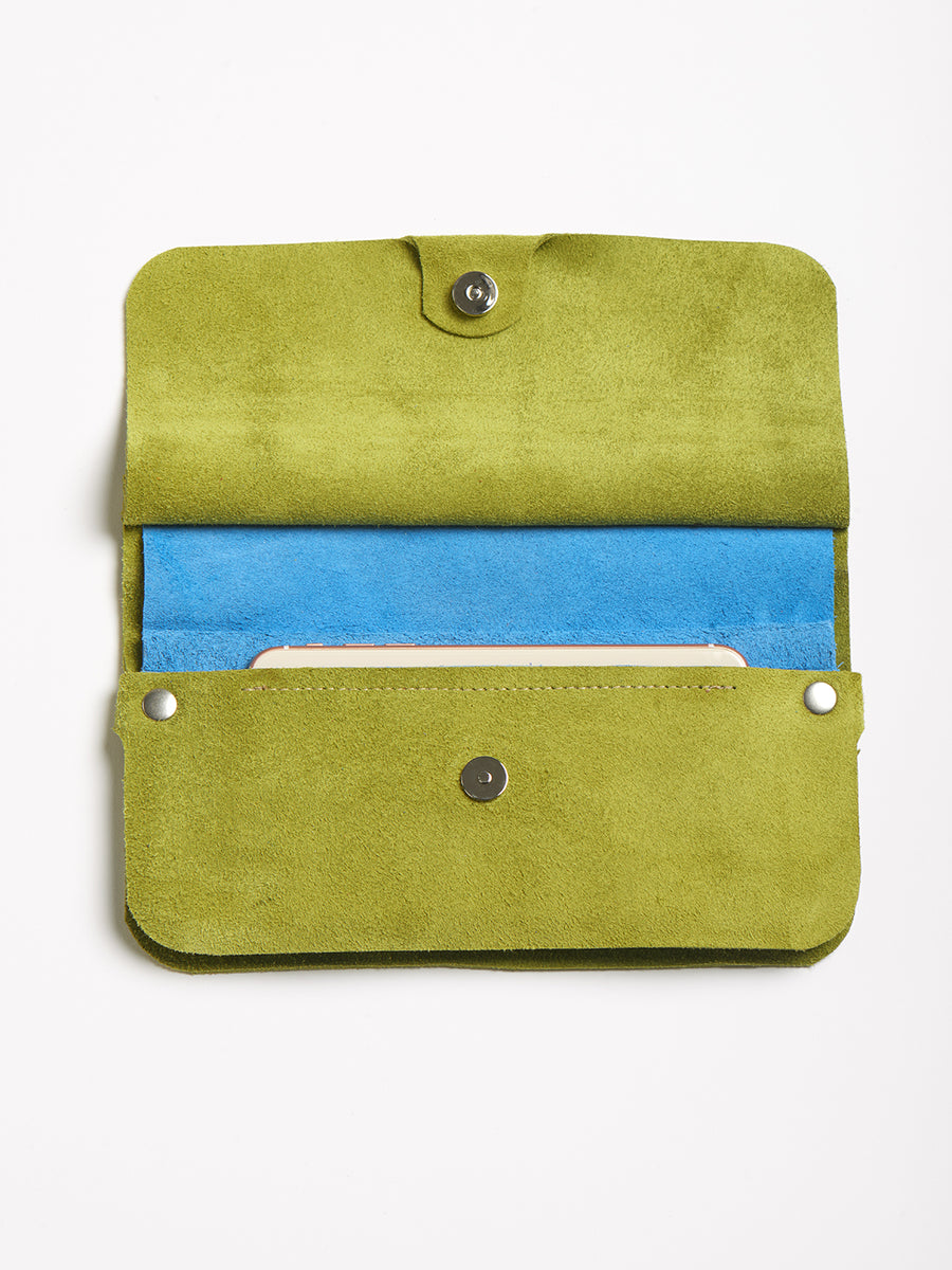 The Novella bag - Moss green suede leather